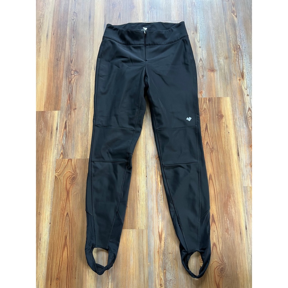 Obermeyer 8 Black Stretch Ski Pants Stirrup Base Layer Performance Winter